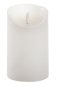 Preview: CASAYA LED Kerze, 3D Rustic FLAME, Ø 9 cm, weiß, Timer, 10612